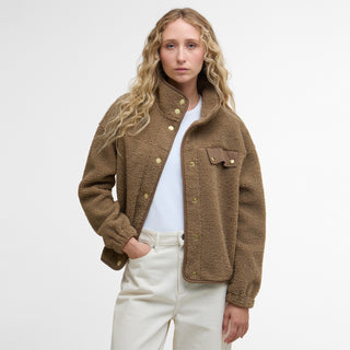 Barbour Womens Mabel Fleece Military Brown - Parasol Store