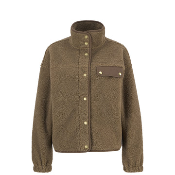 Barbour Womens Mabel Fleece Military Brown - Parasol Store