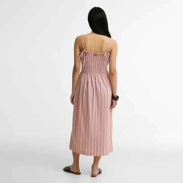 Barbour Womens Madeline Midi Dress Gardenia Stripe