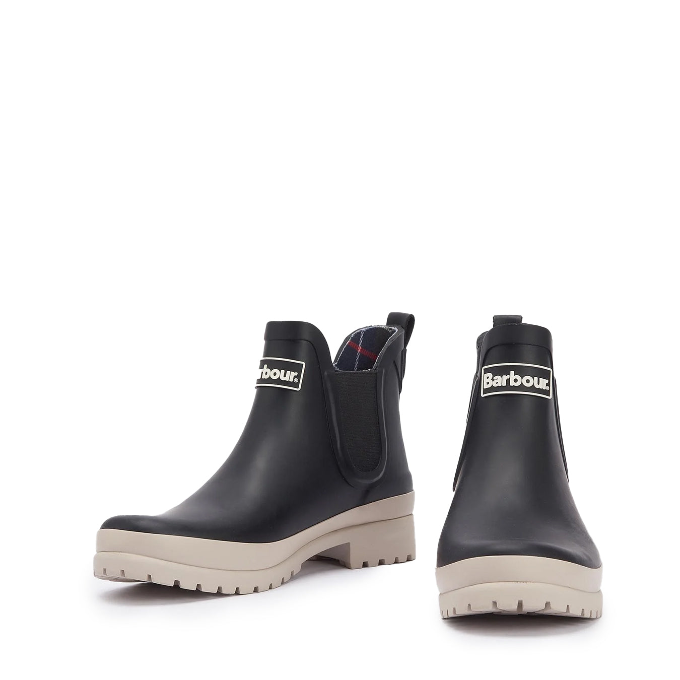 Barbour Womens Mallow Chelsea Welly Black/White Pepper - Parasol Store