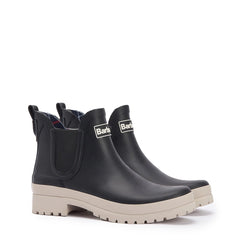 Barbour Womens Mallow Chelsea Welly Black/White Pepper - Parasol Store