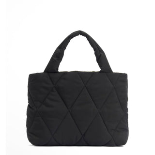 Barbour Womens Mariah Quilted Mini Tote Bag Black/Ancient - Parasol Store