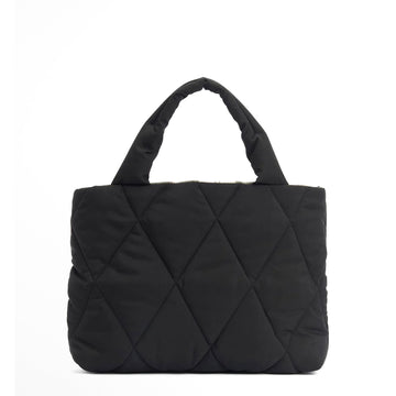 Barbour Womens Mariah Quilted Mini Tote Bag Black/Ancient - Parasol Store