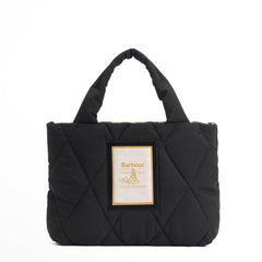 Barbour Womens Mariah Quilted Mini Tote Bag Black/Ancient - Parasol Store