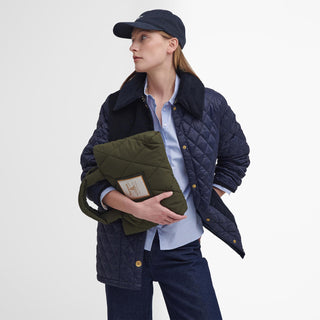 Barbour Womens Mariah Quilted Mini Tote Bag Olive - Parasol Store