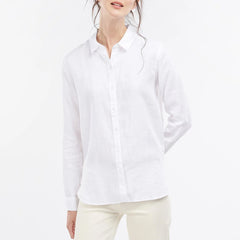 Barbour Womens Marine Relaxed Shirt White - Parasol Store