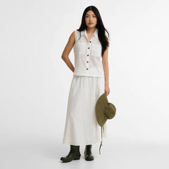 Barbour Womens Melody Midi Skirt White