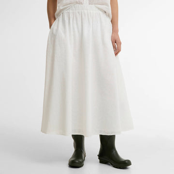 Barbour Womens Melody Midi Skirt White