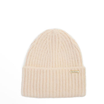 Barbour Womens Meryl Beanie Hat Heritage Cream - Parasol Store