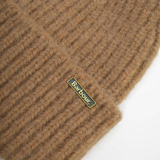Barbour Womens Meryl Beanie Hat Military Brown - Parasol Store