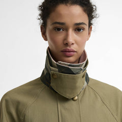 Barbour Womens Modern Beadnell Casual Jacket Bleached Olive / Ancient / Gardenia