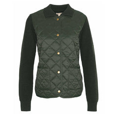 Barbour Womens Moors Knitted Cardigan Olive - Parasol Store
