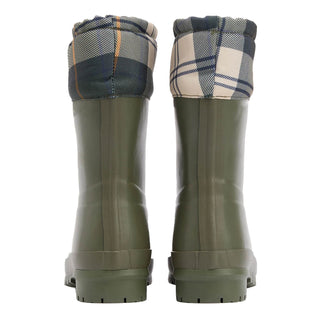 Barbour Womens Mowbray Mid Wellingtons Olive / Ancient Tartan - Parasol Store