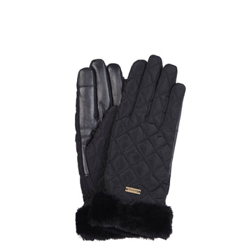 Barbour Womens Norwood Quilted Gloves Black