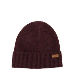 Barbour Womens Pendle Beanie Hat Wine - Parasol Store
