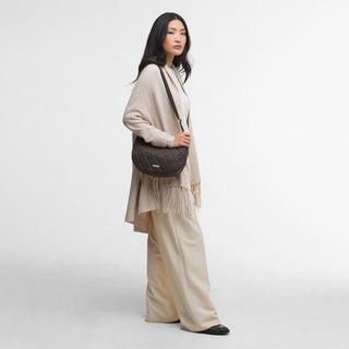 Barbour Womens Quilted Sling Shoulder Bag Olive - Parasol Store