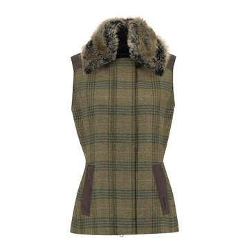 Barbour Womens Rosemary Wool Gilet Arabesque/Brown