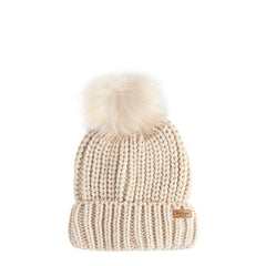 Barbour Womens Saltburn Beanie & Scarf Gift Set Pearl - Parasol Store
