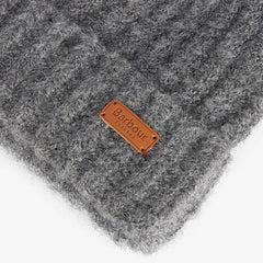 Barbour Womens Saltburn Beanie & Tartan Scarf Gift Set Grey Rose - Parasol Store