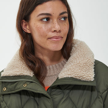 Barbour Womens Samphire Quilted Jacket Deep Olive - Parasol Store