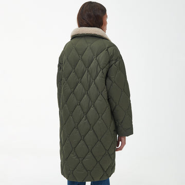 Barbour Womens Samphire Quilted Jacket Deep Olive - Parasol Store