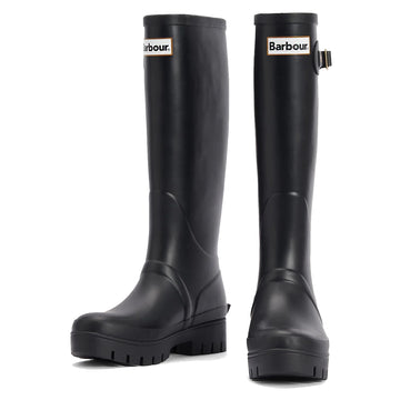 Barbour Womens Snowdon Tall Welly Black - Parasol Store