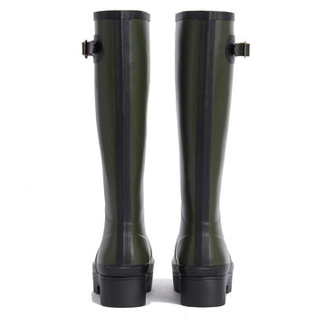 Barbour Womens Snowdon Tall Welly Olive/Black - Parasol Store