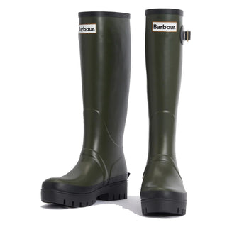 Barbour Womens Snowdon Tall Welly Olive/Black - Parasol Store