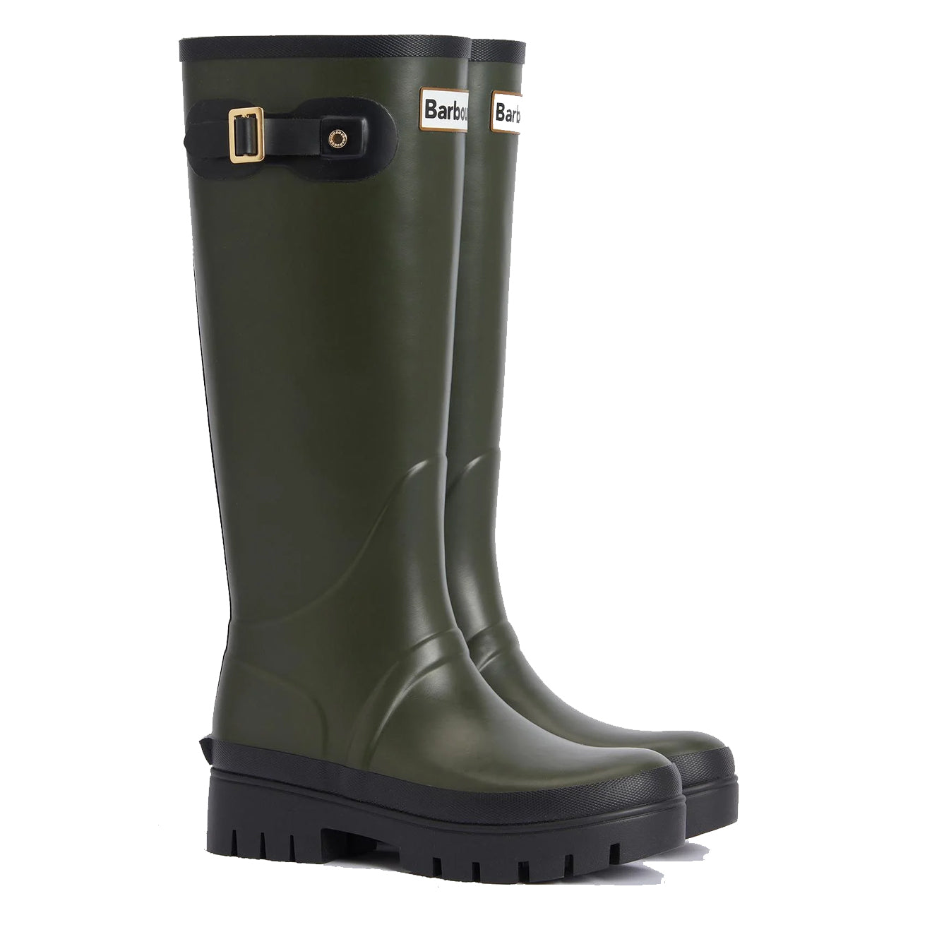 Barbour Womens Snowdon Tall Welly Olive/Black - Parasol Store