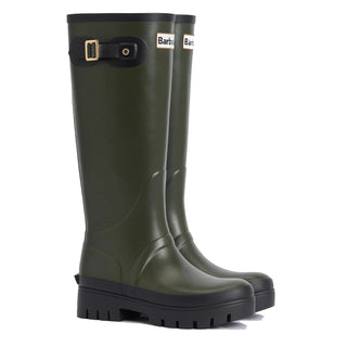Barbour Womens Snowdon Tall Welly Olive/Black - Parasol Store