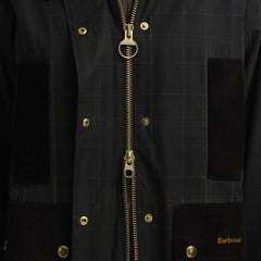 Barbour Womens Tartan Reimagined Icons Modern Beaufort Wax Jacket Classic Tartan / Olive