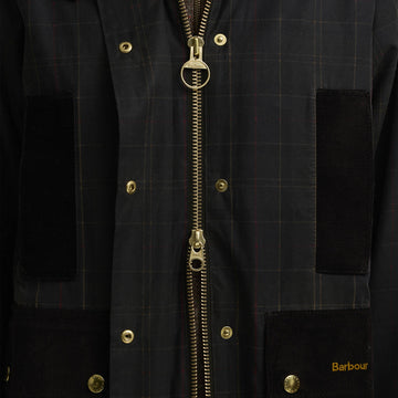 Barbour Womens Tartan Reimagined Icons Modern Beaufort Wax Jacket Classic Tartan / Olive