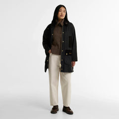 Barbour Womens Tartan Reimagined Icons Modern Beaufort Wax Jacket Classic Tartan / Olive