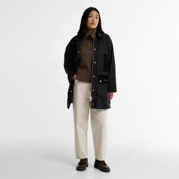 Barbour Womens Tartan Reimagined Icons Modern Beaufort Wax Jacket Classic Tartan / Olive