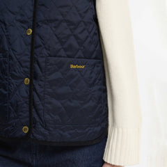 Barbour Womens Tartan Reimagined Icons Reversible Quilted Liner Dark Navy / Birchwood