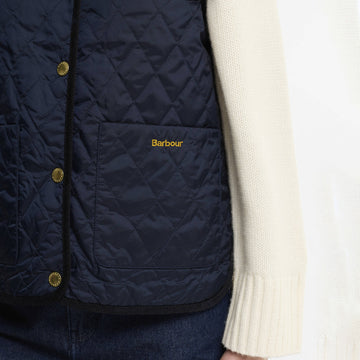 Barbour Womens Tartan Reimagined Icons Reversible Quilted Liner Dark Navy / Birchwood