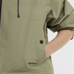 Barbour Womens Thorpe Waterproof Jacket Bleached Olive / Fondant