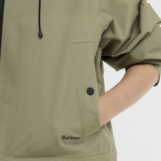Barbour Womens Thorpe Waterproof Jacket Bleached Olive / Fondant
