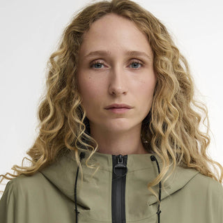 Barbour Womens Thorpe Waterproof Jacket Bleached Olive / Fondant