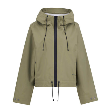 Barbour Womens Thorpe Waterproof Jacket Bleached Olive / Fondant