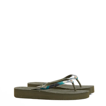 Barbour Womens Tilda Toe Post Sandal Olive / Ancient Tartan