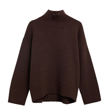 Barbour Womens Woodhouse Cashmere Blend Funnel Neck Knitted Jumper Rustic