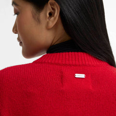 Barbour Womens Woodhouse Cashmere Blend Knitted Cardigan Crimson