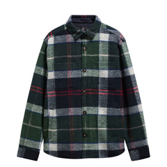 Barbour Woodlane Brushed Check Overshirt Evergreen Tartan