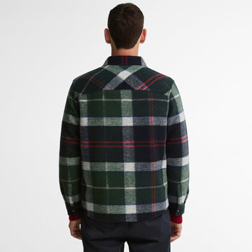 Barbour Woodlane Brushed Check Overshirt Evergreen Tartan