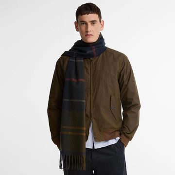 Barbour Yorklane Tartan Scarf Shadow Classic Tartan