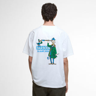 Barbour 'Mr Solway' Oversized Graphic T-Shirt White - Parasol Store