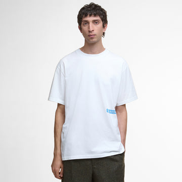Barbour 'Mr Solway' Oversized Graphic T-Shirt White - Parasol Store