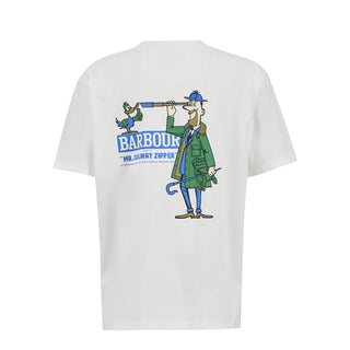 Barbour 'Mr Solway' Oversized Graphic T-Shirt White - Parasol Store