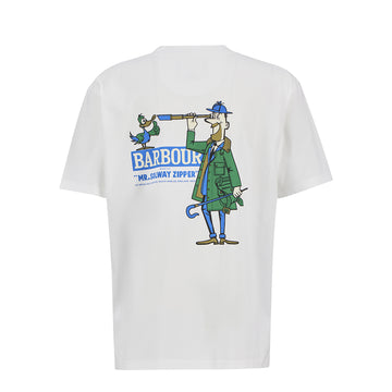 Barbour 'Mr Solway' Oversized Graphic T-Shirt White - Parasol Store